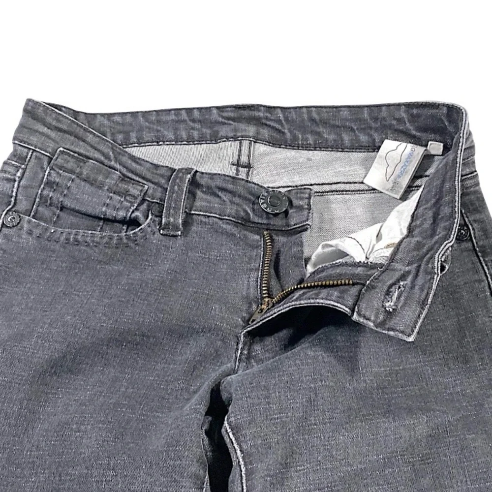 BCBGMAXAZRIA Jeans Womens 26 Graphite Slim Straight Long Biker Rockstar Y2K Club - Picture 10 of 15